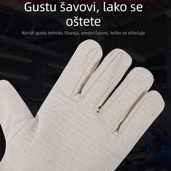 Luxin platnene rukavice za zavarivanje, 24 niti platna, zadebljana tkanina, otporne na habanje, za industrijsku uporabu (Brand Luxin; Funkcija: Zaštita rada; Opseg uporabe: Industrija; Težina: 90)
