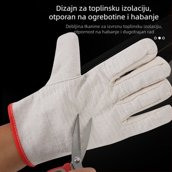 Luxin platnene rukavice za zavarivanje, 24 niti platna, zadebljana tkanina, otporne na habanje, za industrijsku uporabu (Brand Luxin; Funkcija: Zaštita rada; Opseg uporabe: Industrija; Težina: 90)