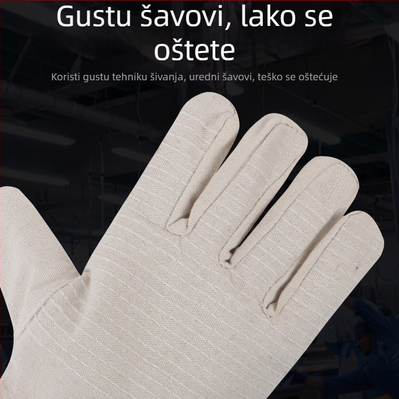 Luxin platnene rukavice za zavarivanje, 24 niti platna, zadebljana tkanina, otporne na habanje, za industrijsku uporabu (Brand Luxin; Funkcija: Zaštita rada; Opseg uporabe: Industrija; Težina: 90)