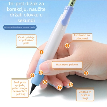 Držač olovke za početnike — korektor držanja olovke, plastika, 1 kom, za učenike osnovnih škola