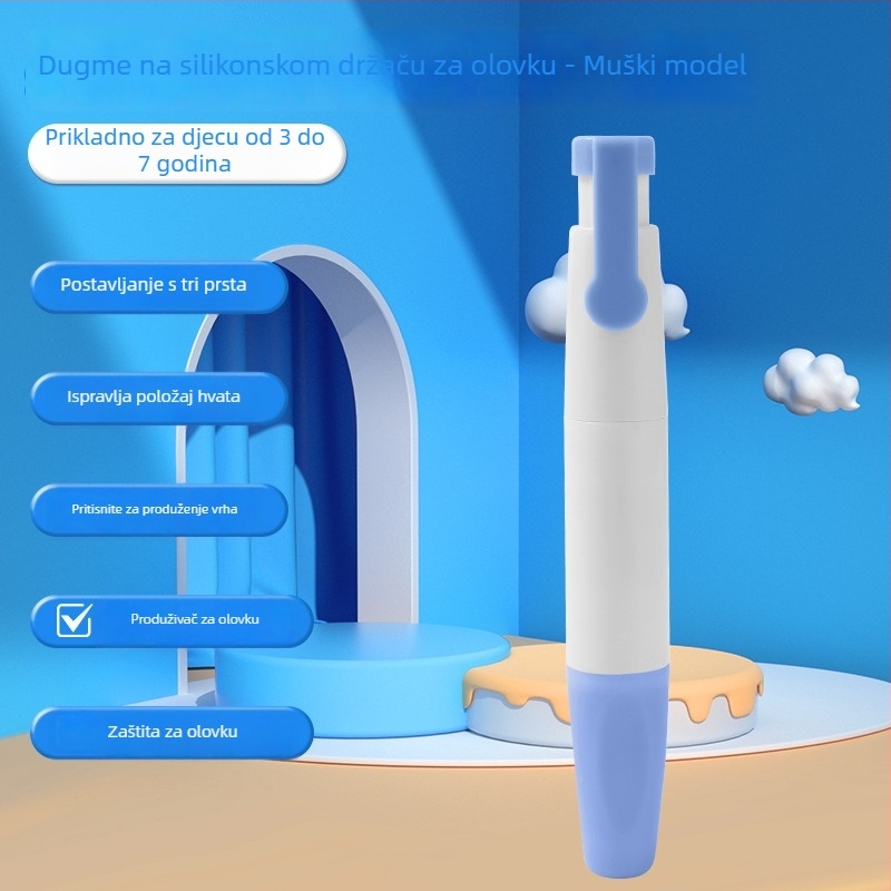 Držač olovke za početnike — korektor držanja olovke, plastika, 1 kom, za učenike osnovnih škola