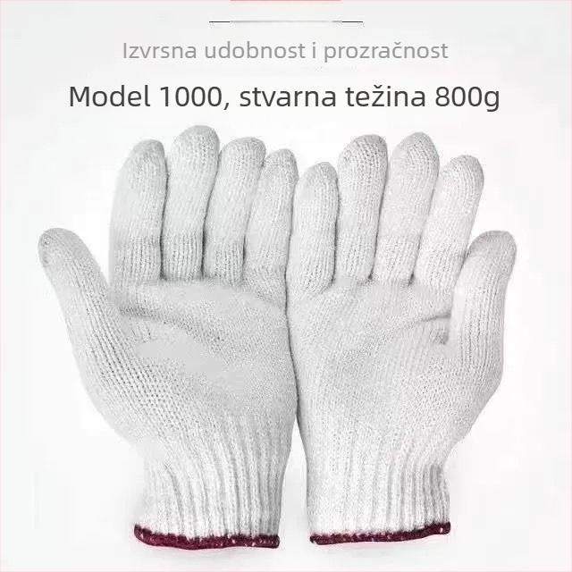 Rukavice za zaštitu na radu, prozračne pamukane gaze, otporne na habanje, otporne na visoke temperature, otporne na rezanje, protuklizne