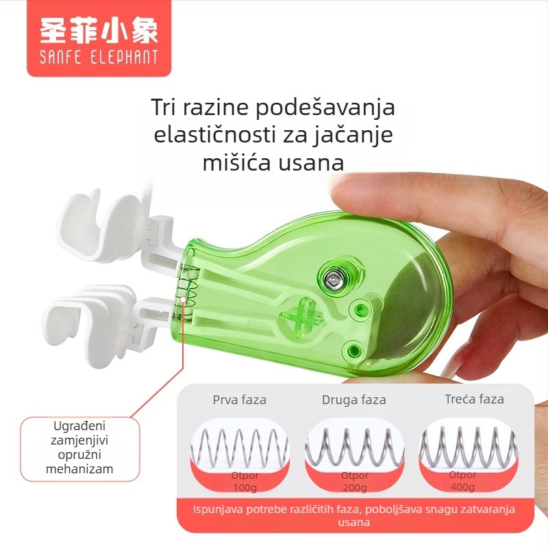 Trener za usne i korektor disanja kroz usta za djecu s adenoidnom hipertrofijom tijekom spavanja — Sanfe Elephant set