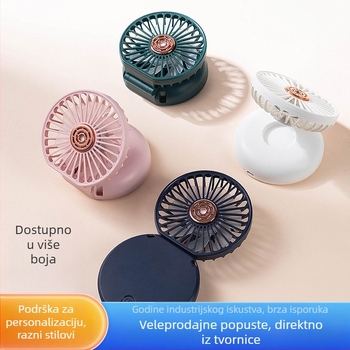 Sklopivi USB prijenosni ventilator – mini ventilator za dom i putovanje, tih, 3 brzine, ugrađena baterija 300-500 mAh