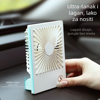 USB stolni ventilator s ugrađenom baterijom 1200–2000 mAh, brushless motor, ABS kućište, 5 lopatica, buka ≤36 dB
