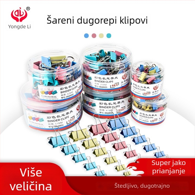 Ever Gai metalni klip za dokumente s dugim repom