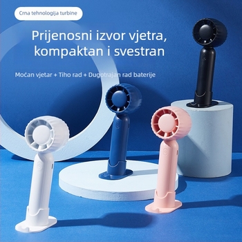 Cat State Ručni USB ventilator s brushless motorom, 5 lopatica, 3 brzine, ugrađena baterija 300–500 mAh, buka ispod 36 dB, USB punjenje