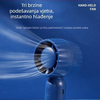 Cat State Ručni USB ventilator s brushless motorom, 5 lopatica, 3 brzine, ugrađena baterija 300–500 mAh, buka ispod 36 dB, USB punjenje