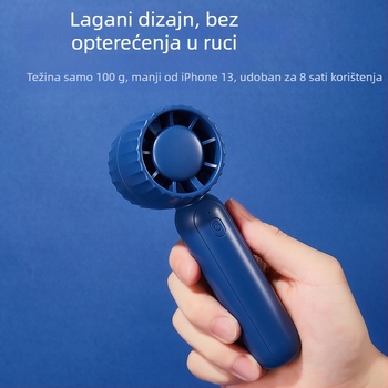 Cat State Ručni USB ventilator s brushless motorom, 5 lopatica, 3 brzine, ugrađena baterija 300–500 mAh, buka ispod 36 dB, USB punjenje