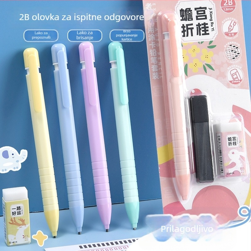 2B mehanička olovka s prilagođenim logotipom, bez oštrenja, ispitni olovka