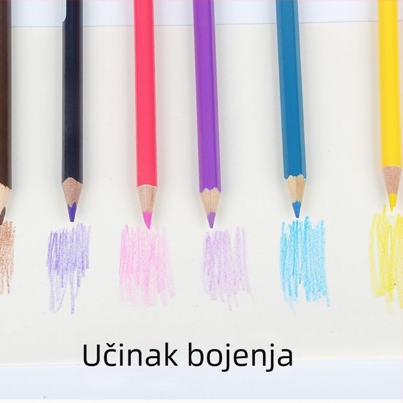 Set bojnih olovaka s drvenim kućištem, 100 kom, na bazi ulja i otopive u vodi (Brend Unique, Tip Ostalo)