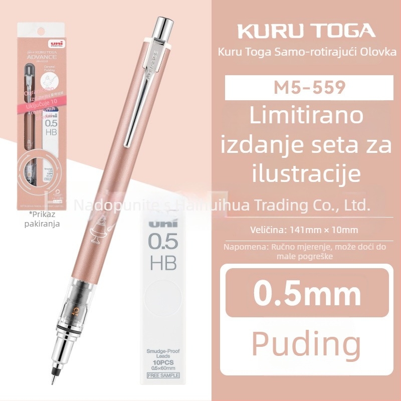 UNI Mitsubishi mehanička olovka M5-559, 0,5 mm, plastično tijelo, crtani stil, bez oštrenja