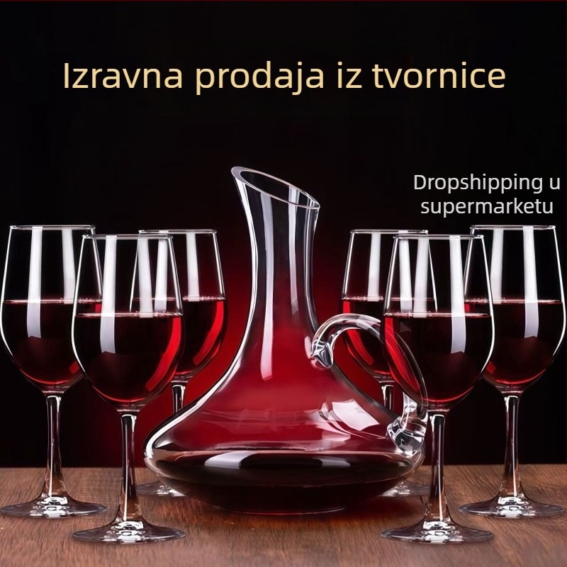 Čaša za vino za kućnu upotrebu – Sheng li zhuoyi, kapacitet 301–400 ml, stil lagan luksuz, set više od 10 komada