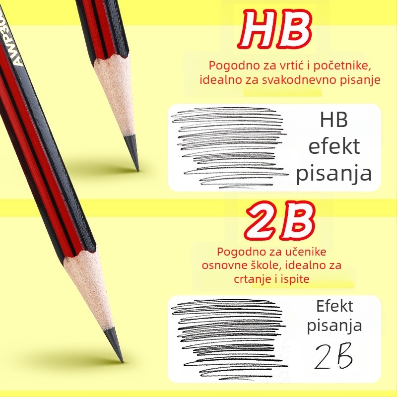 M&G Morning Light HB/2B olovka za učenike prvog i drugog razreda, drveno tijelo