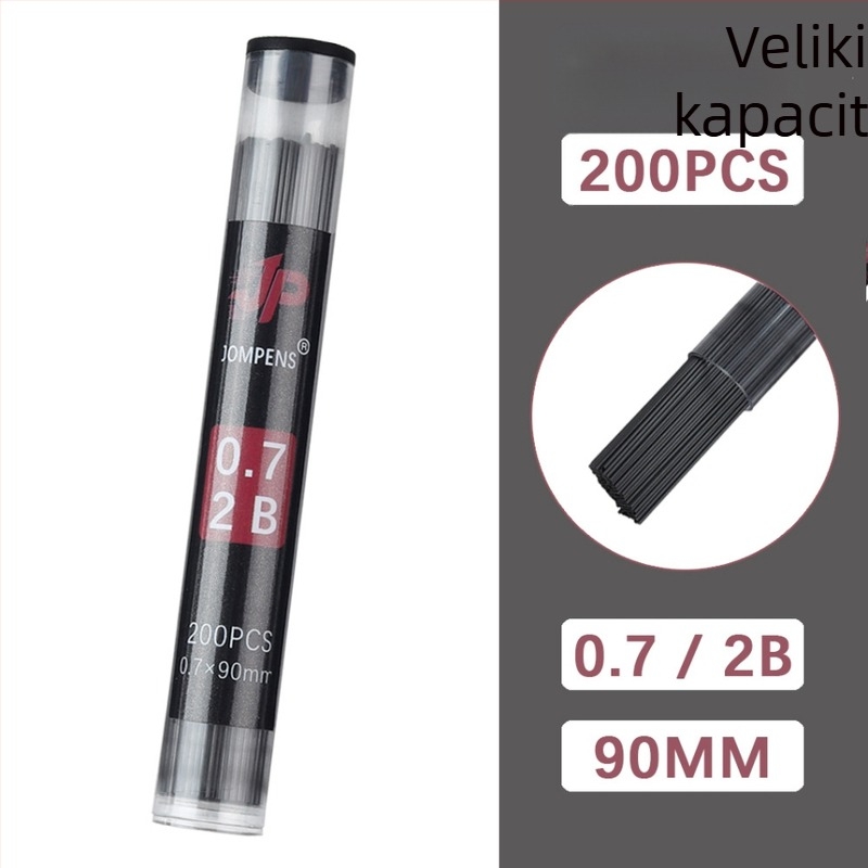 2B grafitni refil za automatski olovak, okrugla cijev, velika kapaciteta, model Q3108/Q3109, plastični