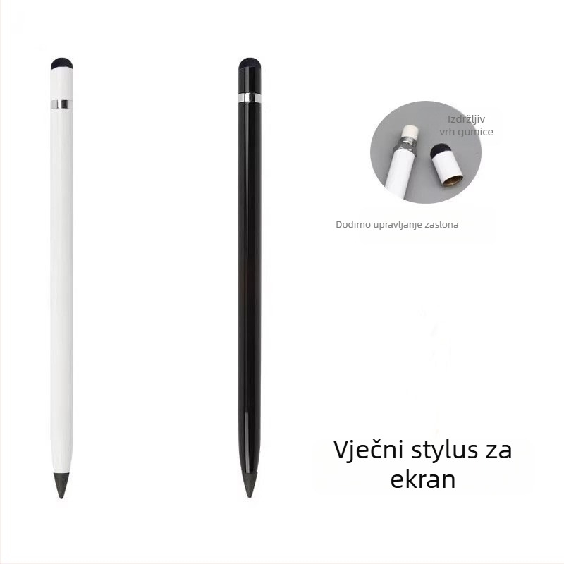 Pisaća s zamjenjivim vrhom od vječne legure, bez oštrenja, dodirni zaslon stylus, metalno kućište