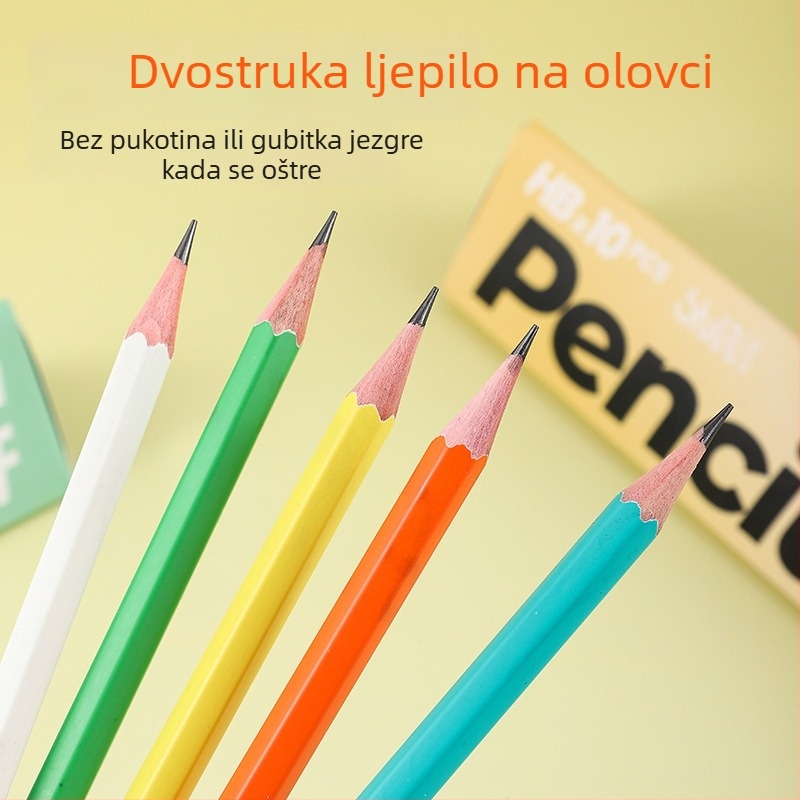 HB olovka za učenike – netoksična, izbrisiva, šesterokutna drvena olovka za početnike u vrtiću