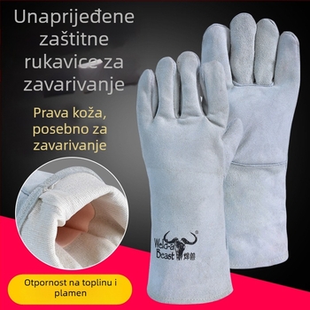 Zavarivačke rukavice od teleće kože s izolacijom topline i zaštitom pri zavarivanju