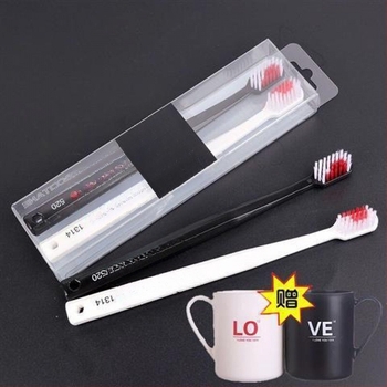 Električna četkica za zube za parove, s mekim vlaknima u obliku srca i malim glavama