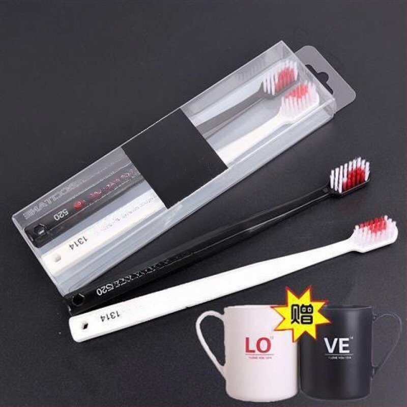 Električna četkica za zube za parove, s mekim vlaknima u obliku srca i malim glavama