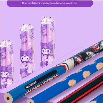 Produžna kapica za olovku - plastika, 5 kom./pakiranje, pakirano u vrećici, povećava duljinu olovke.