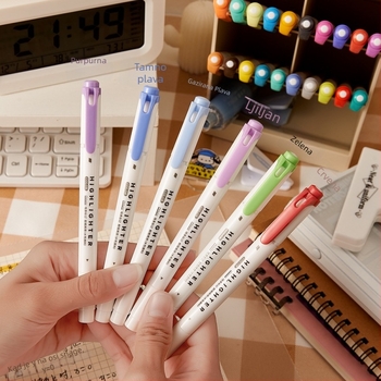 Dvostrano označivači za učenje – okrugli vrh, plastično kućište, paket 5 komada, model 9514