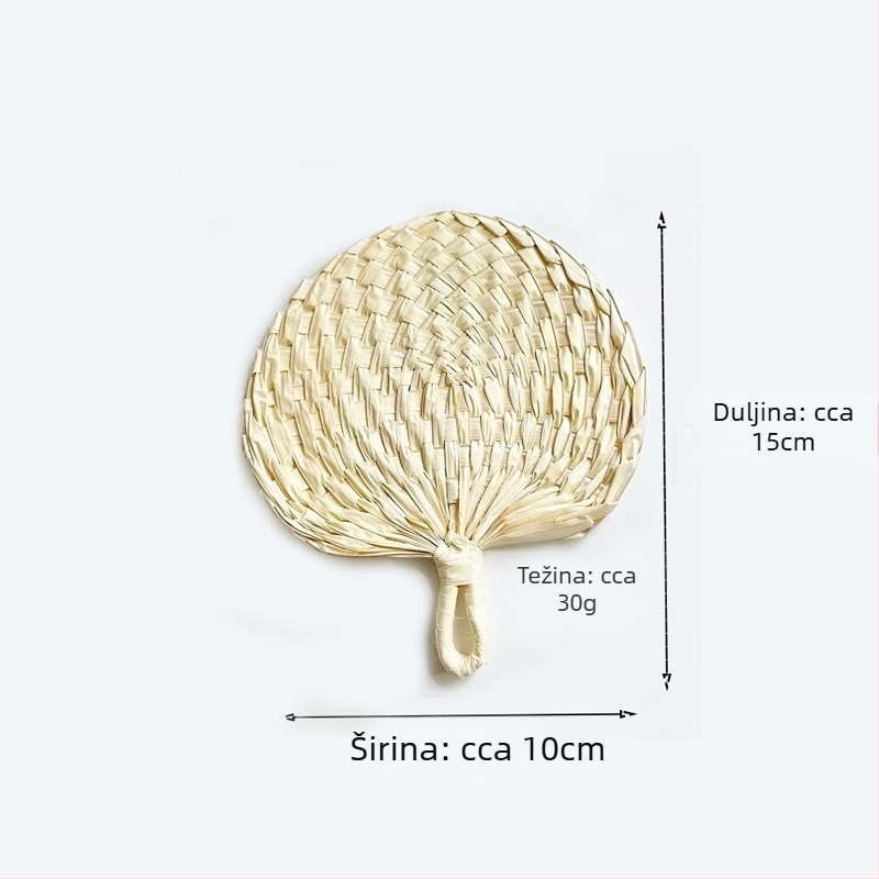 Ručni ventilator, pleten od listova suncokreta, pogodan za učenike
