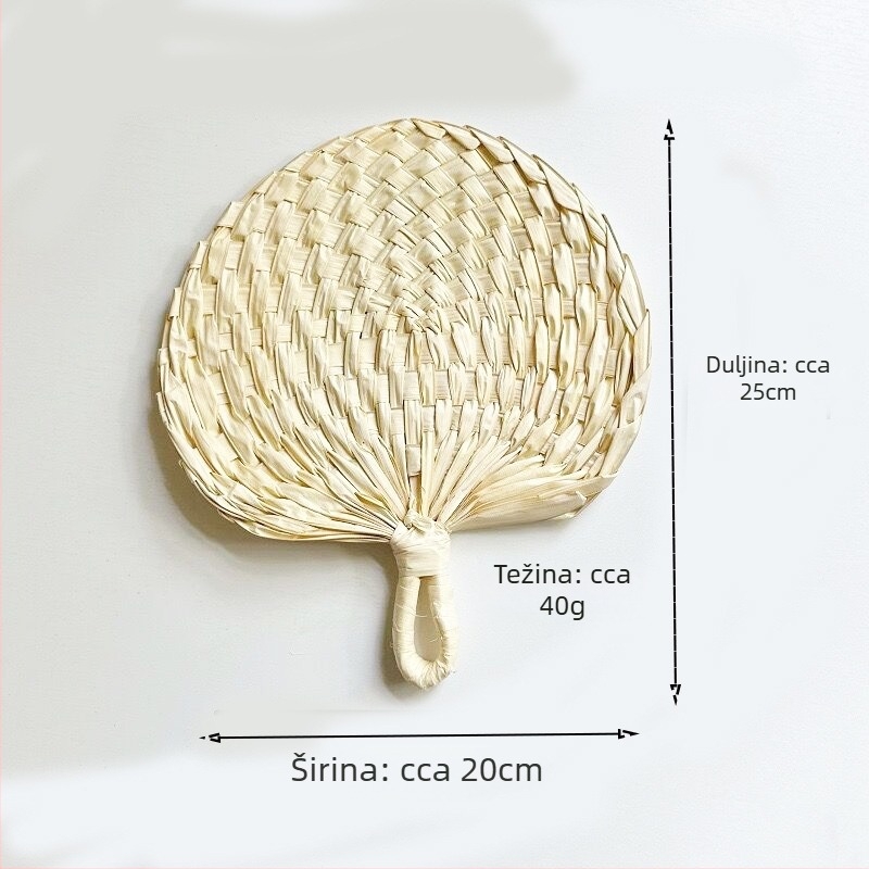 Ručni ventilator, pleten od listova suncokreta, pogodan za učenike