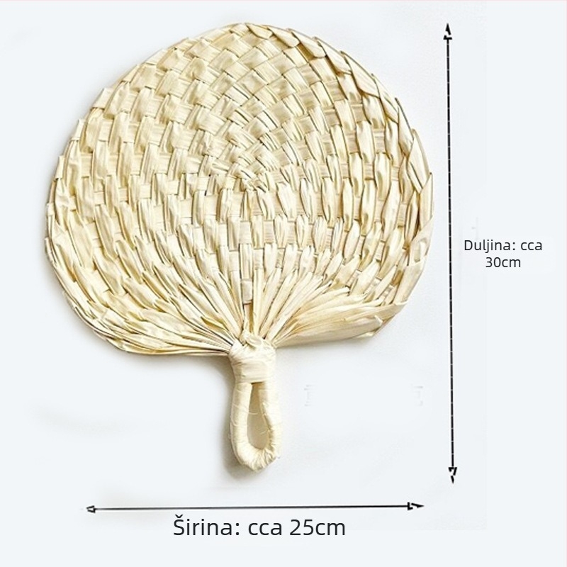 Ručni ventilator, pleten od listova suncokreta, pogodan za učenike