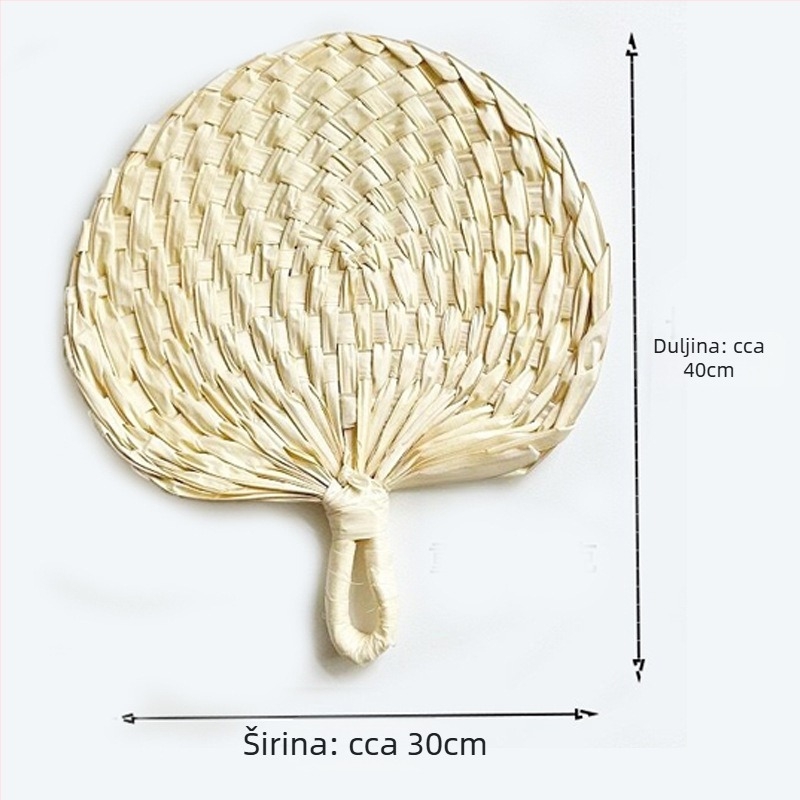Ručni ventilator, pleten od listova suncokreta, pogodan za učenike