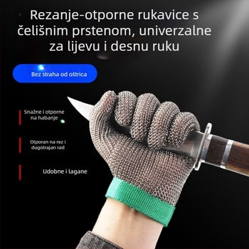 Rukavice za zaštitu od reza s ojačanjem od čelične žice, debeli za tešku industriju