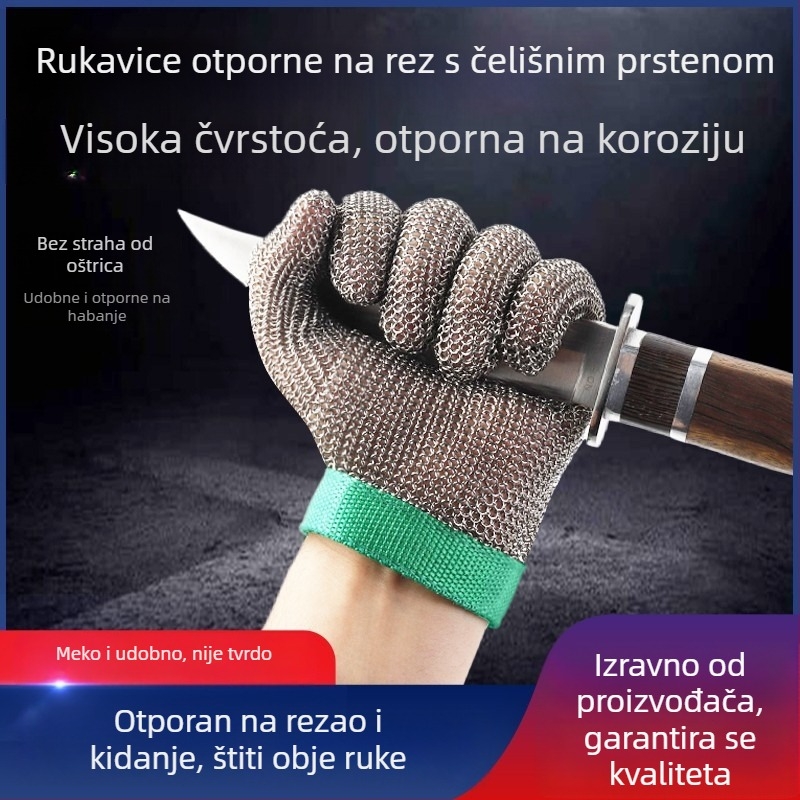 Rukavice za zaštitu od reza s ojačanjem od čelične žice, debeli za tešku industriju