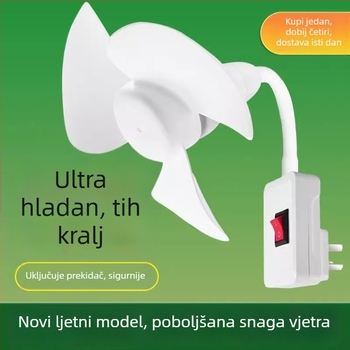 Zidni ventilator s 3 lopaticama, brushless motor, ABS kućište, 4 brzine