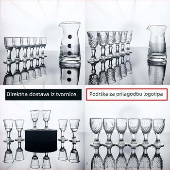 Set čaša za vino s prilagođenim logom, minimalistički moderni stil, samomontaža, 288 komada