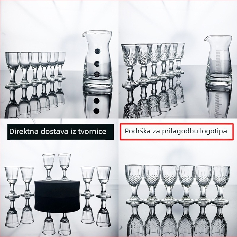 Set čaša za vino s prilagođenim logom, minimalistički moderni stil, samomontaža, 288 komada