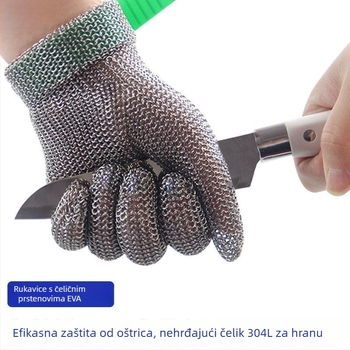 Rukavice za zaštitu od rezanja, razina 5, za rukovanje metalom, upotrebu lančanog pila, mesariju i obradu drva