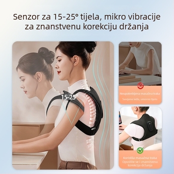 Inteligentni korektor držanja za djecu, podrška za leđa, nevidljivi korektor držanja dok sjedite i pišete, uređaj za poravnavanje kralježnice