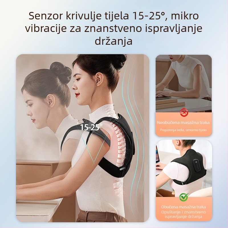 Inteligentni korektor držanja za djecu, podrška za leđa, nevidljivi korektor držanja dok sjedite i pišete, uređaj za poravnavanje kralježnice