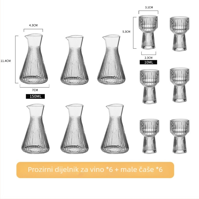 Vinski set s dekantrom i čašama od stakla s kovovim rubom, kineskog stila, moderni minimalistički dizajn, Luxury Meow marka, tiskano logo, premium kvaliteta, lansirano ljeto 2021