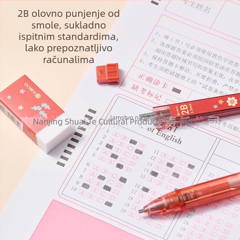 KACO set mehaničkih olovaka s 2B grafitom i gumom za odgovore na ispitima
