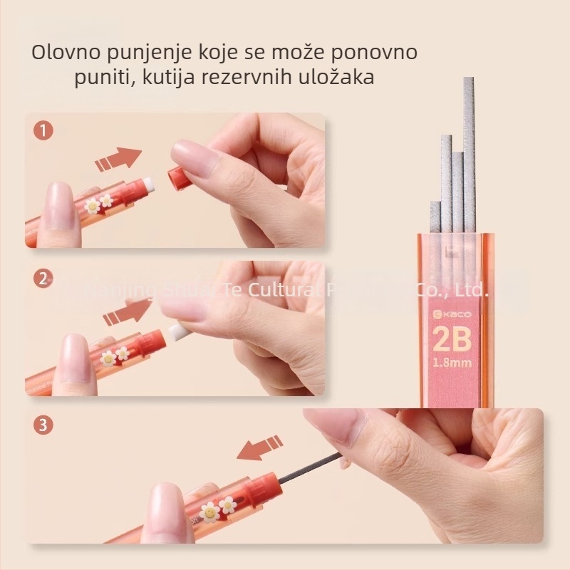KACO set mehaničkih olovaka s 2B grafitom i gumom za odgovore na ispitima