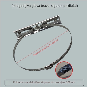 Nerđajući čelični prstenasti držač za električni stup, za ulicu rasvjetu i vodootporne kutije