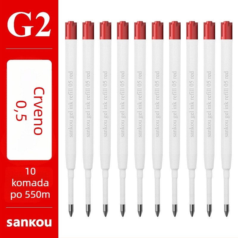 Refil za gel pero Sankou G2 - Materijal: Plastika; Model: Sankoug2; Za pisanje i crtanje; Pakiranje: kartonska kutija