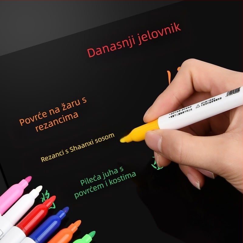 Izbrisivi marker za bijelu ploču, na bazi vode, plastično kućište, debljina linije 2, za crtanje