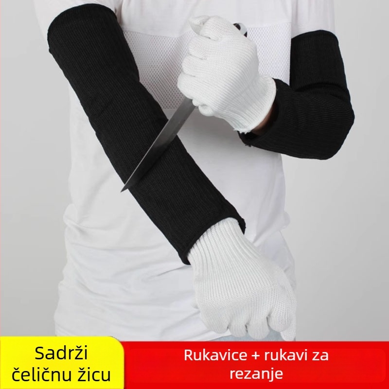 Rukavice protiv rezanja, ojačane, zaštita razine 5, polietilenska vlakna, namijenjene tvornici