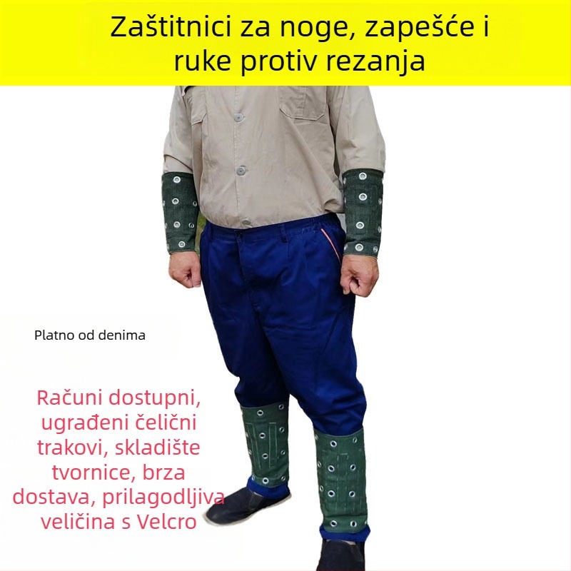 Teliheng Platnene zaštitne rukavice za ruke i noge – Protivrezne, Materijal: Platno; Primjene: Obrada stakla, Građevinarstvo, Obrada metala