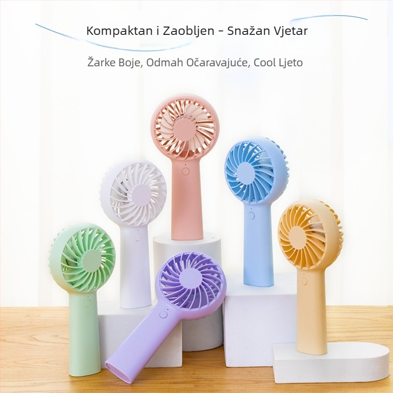USB mini ručni ventilator s prilagođenim logom, prenosni punjivi ventilator s 4 lopaticama