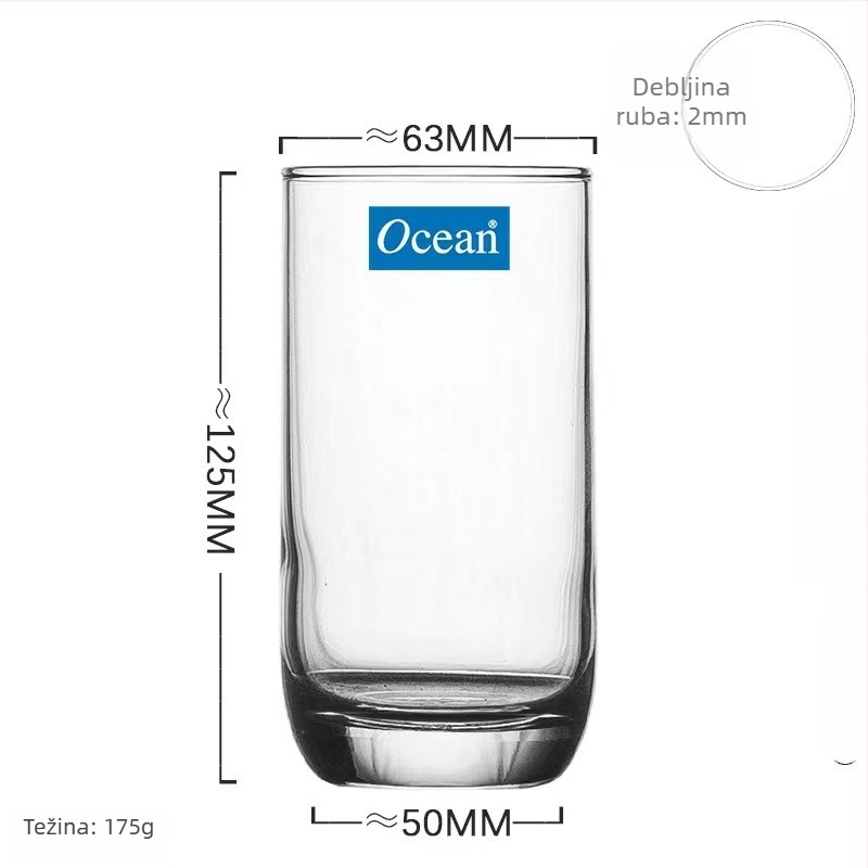Kristalno staklena čaša za crveno vino, moderni minimalistički stil, kapacitet 201–300 ml, stakleni materijal, tisak logotipa dostupan