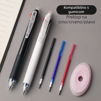 Gel pero s tri boje, izbrisivo, brzo sušeće tinta, plastično kućište