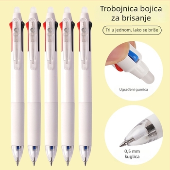 Gel pero s tri boje, izbrisivo, brzo sušeće tinta, plastično kućište